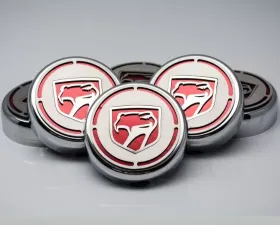 American Car Craft Sneaky Pete Fluid Cap Cover Set Brushed Black Dodge Viper 1996-2002