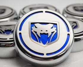 American Car Craft FANGS Fluid Cap Cover Set 5 Piece Brushed Black Dodge Viper 2003-2007