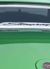 American Car Craft Black Carbon Fiber Flat Back Rear Window Frame Polished Stingray Font Chevrolet C3 Corvette Coupe 1968-1975                                     - ACC-012000-BLK - Image 4