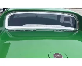 American Car Craft White Carbon Fiber Flat Back Rear Window Frame Polished Stingray Font Chevrolet C3 Corvette Coupe 1968-1975