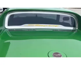 American Car Craft Yellow Carbon Fiber Flat Back Rear Window Frame Polished Stingray Font Chevrolet C3 Corvette Coupe 1968-1975