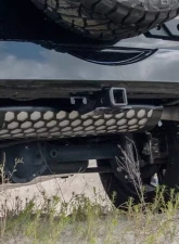 American Car Craft White Carbon Fiber Black Powder Coat Muffler Cover Jeep Wrangler JK 2007-2018                                     - ACC-142135-WHT - Image 5