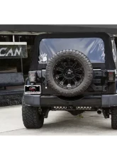 American Car Craft White Carbon Fiber Black Powder Coat Muffler Cover Jeep Wrangler JK 2007-2018                                     - ACC-142135-WHT - Image 2