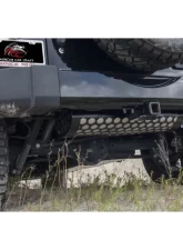 American Car Craft White Carbon Fiber Black Powder Coat Muffler Cover Jeep Wrangler JK 2007-2018                                     - ACC-142135-WHT - Image 4