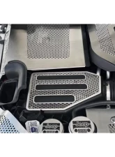 American Car Craft 3pc Blue LED Fender Covers Brushed w/Perforation Jeep Wrangler JK 2007-2018                                     - ACC-143010-BLUL - Image 3