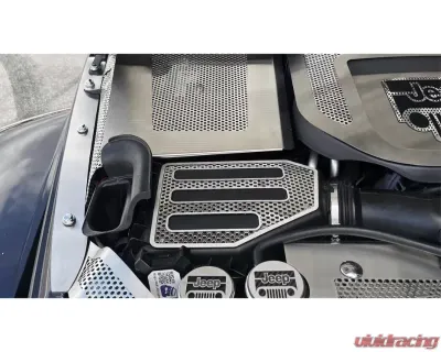 American Car Craft 3pc Blue LED Fender Covers Brushed w/Perforation Jeep Wrangler JK 2007-2018 - ACC-143010-BLUL