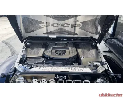 American Car Craft 3pc Blue LED Fender Covers Brushed w/Perforation Jeep Wrangler JK 2007-2018 - ACC-143010-BLUL