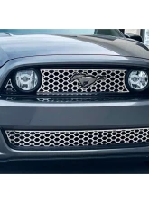 American Car Craft Honeycomb Upper Front Grille Overlay Polished Stainless Steel Ford Mustang 2010-2014                                     - ACC-272041 - Image 3