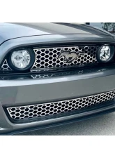 American Car Craft Honeycomb Upper Front Grille Overlay Polished Stainless Steel Ford Mustang 2010-2014                                     - ACC-272041 - Image 4