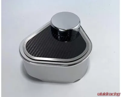 American Car Craft Polished Master Cylinder Cover w/ Carbon Fiber Top Plate w/ Brushed Trim Ford Mustang 2015-2023 - ACC-273102