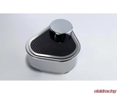 American Car Craft Polished Master Cylinder Cover w/ Carbon Fiber Top Plate w/ Brushed Trim Ford Mustang 2015-2023 - ACC-273102