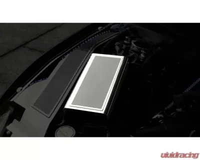 American Car Craft Polished Stainless Fuse Box Cover w/ Carbon Fiber Top Plate Ford Mustang 2015-2020 - ACC-273103