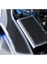 American Car Craft Brushed Stainless Fuse Box Cover w/ Carbon Fiber Top Plate Ford Mustang 2015-2020                                     - ACC-273104 - Image 2
