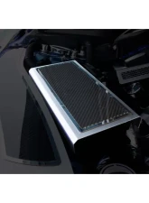 American Car Craft Brushed Stainless Fuse Box Cover w/ Carbon Fiber Top Plate Ford Mustang 2015-2020                                     - ACC-273104 - Image 3