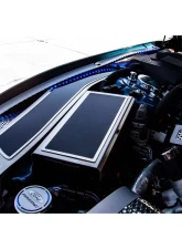 American Car Craft Brushed Stainless Fuse Box Cover w/ Carbon Fiber Top Plate Ford Mustang 2015-2020                                     - ACC-273104 - Image 4