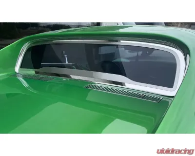 American Car Craft Polished Stainless Steel Flat Back Rear Window Frame Chevrolet C3 Corvette Coupe 1968-1975 - ACC-012001