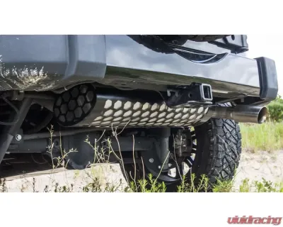 American Car Craft Black Powder Coat Finish Muffler Cover Plain Hexagon Jeep Wrangler JK 2007-2018 - ACC-142133