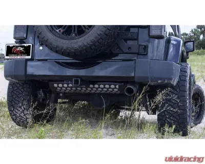 American Car Craft Black Powder Coat Finish Muffler Cover Plain Hexagon Jeep Wrangler JK 2007-2018 - ACC-142133