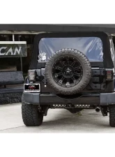 American Car Craft Black Powder Coat Finish Muffler Cover Plain Hexagon Jeep Wrangler JK 2007-2018                                     - ACC-142133 - Image 4