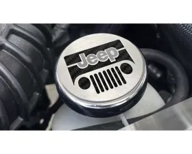 American Car Craft 5Pc Black Carbon Fiber Jeep Logo Cap Set Jeep Wrangler JK 2007-2018