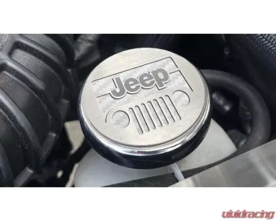 American Car Craft 5Pc White Carbon Fiber Jeep Logo Cap Set Jeep Wrangler JK 2007-2018 - ACC-143013-WHT