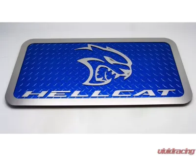 American Car Craft Blue LED Hellcat Car Show Display Diamond Plate Dodge Challenger 2015-2023 - ACC-151082-BLU