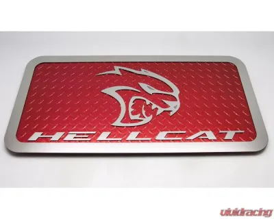 American Car Craft Red Hellcat Car Show Display Diamond Plate Dodge Challenger 2015-2023 - ACC-151081-RD