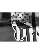 American Car Craft 1-Piece 6" Stainless Steel Brushed No Color Pride Patriot Skull Emblem                                     - ACC-142072 - Image 3