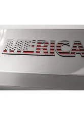 American Car Craft 1-Piece Stainless Steel Brushed Merica Emblem                                     - ACC-142077 - Image 3