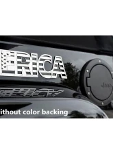 American Car Craft 1-Piece Stainless Steel Brushed Merica Emblem                                     - ACC-142077 - Image 6
