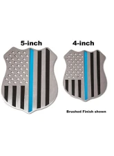 American Car Craft 1-Piece 4" Stainless Steel Brushed Police Shield Emblem                                     - ACC-142081 - Image 2