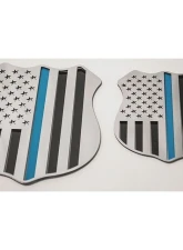 American Car Craft 1-Piece 4" Stainless Steel Brushed Police Shield Emblem                                     - ACC-142081 - Image 3