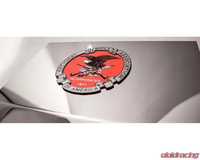 American Car Craft 1-Piece Stainless Steel Brushed NRA Emblem - ACC-142083