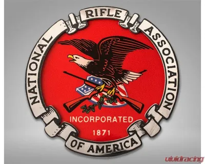 American Car Craft 1-Piece Stainless Steel Brushed NRA Emblem - ACC-142083