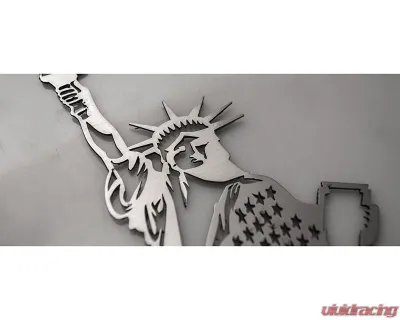 American Car Craft 1-Piece Stainless Steel Brushed Emblem "Lady Liberty" Statue of Liberty - ACC-142104