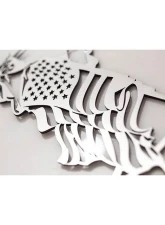 American Car Craft 1-Piece Stainless Steel Brushed Emblem "Lady Liberty" Statue of Liberty                                     - ACC-142104 - Image 3