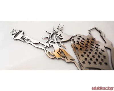 American Car Craft 1-Piece Stainless Steel Brushed Emblem "Lady Liberty" Statue of Liberty - ACC-142104