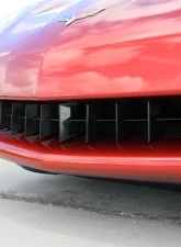 American Car Craft Black Retro Style Stealth Stainless Steel Front Grille Chevrolet Corvette C6 2005-2013                                     - ACC-042111 - Image 3
