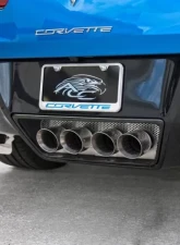 American Car Craft Stainless Steel Perforated Exhaust Filler Panel Chevrolet Corvette Stingray C7 2014-2019                                     - ACC-052011 - Image 2