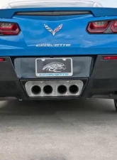 American Car Craft Red LED Perforated Illum Exhaust Filler Panel Chevrolet Corvette Stingray C7 2014-2019                                     - ACC-052012 - Image 2