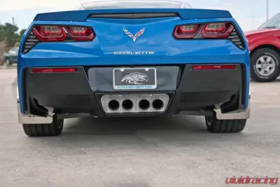 American Car Craft Red LED Perforated Illum Exhaust Filler Panel Chevrolet Corvette Stingray C7 2014-2019 - ACC-052012