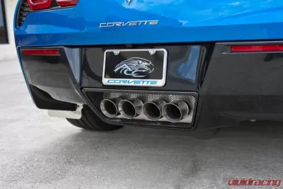 American Car Craft Red LED Perforated Illum Exhaust Filler Panel Chevrolet Corvette Stingray C7 2014-2019 - ACC-052012