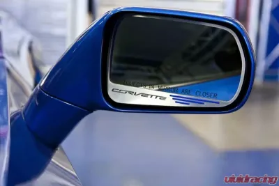 American Car Craft 2Pc Red Carbon Fiber Side View Mirror Trim Etched Corvette w/Slots Chevrolet Corvette Stingray C7 2014-2019 - ACC-052029-RD