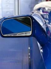 American Car Craft 2Pc Red Carbon Fiber Side View Mirror Trim Etched Corvette w/Slots Chevrolet Corvette Stingray C7 2014-2019                                     - ACC-052029-RD - Image 3