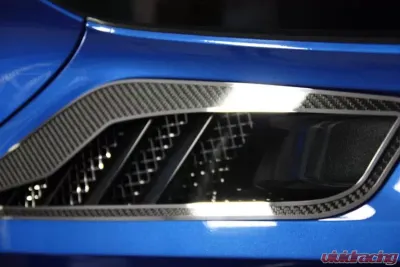 American Car Craft Carbon Fiber Rear Quarter Vent w/Stainless Trim Chevrolet Corvette Stingray C7 2014-2019 - ACC-052064