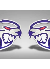 American Car Craft Hellcat Redeye Badges 2pc Brushed Stainless Steel Dodge Challenger 2015-2023                                     - ACC-152058-PCP - Image 2