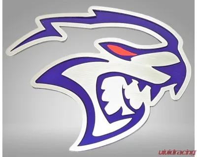 American Car Craft Hellcat Redeye Badges 2pc Brushed Stainless Steel Dodge Challenger 2015-2023 - ACC-152058-PCP