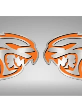 American Car Craft Hellcat Badges 2Pc Hemi Orange Inlay Dodge challenger Hellcat 2015-2023                                     - ACC-152060-HORG - Image 2