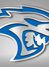 American Car Craft Hellcat Badges 2Pc Blue for 2015-2023 Dodge Challenger Mopar                                     - ACC-152060-MBLU - Image 2