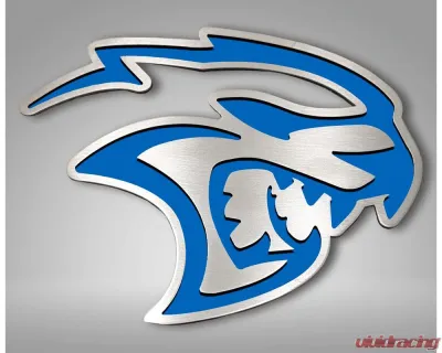 American Car Craft Hellcat Badges 2Pc Blue for 2015-2023 Dodge Challenger Mopar - ACC-152060-MBLU
